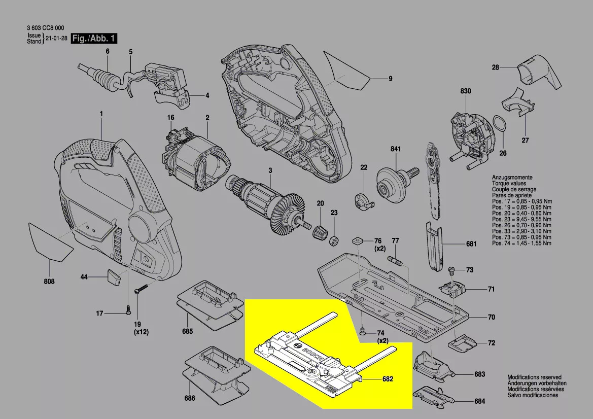 butée parallèle réf. 1 600 A00 7SH Bosch